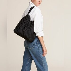 Naghedi Ash Black Medium Hobo Bag